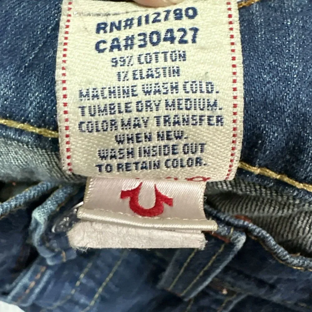 True Religion Logan Jeans  36x33 Made In USA